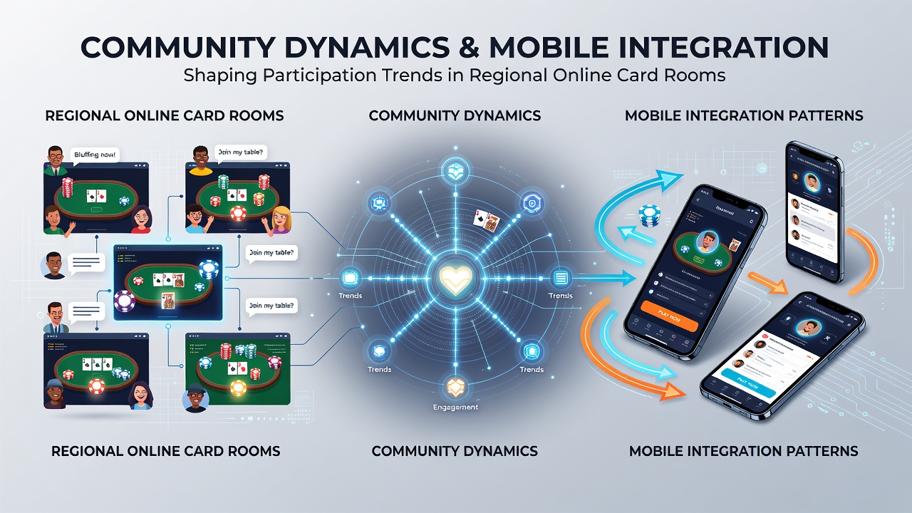 Regional online card room players engaging through mobile apps and community features