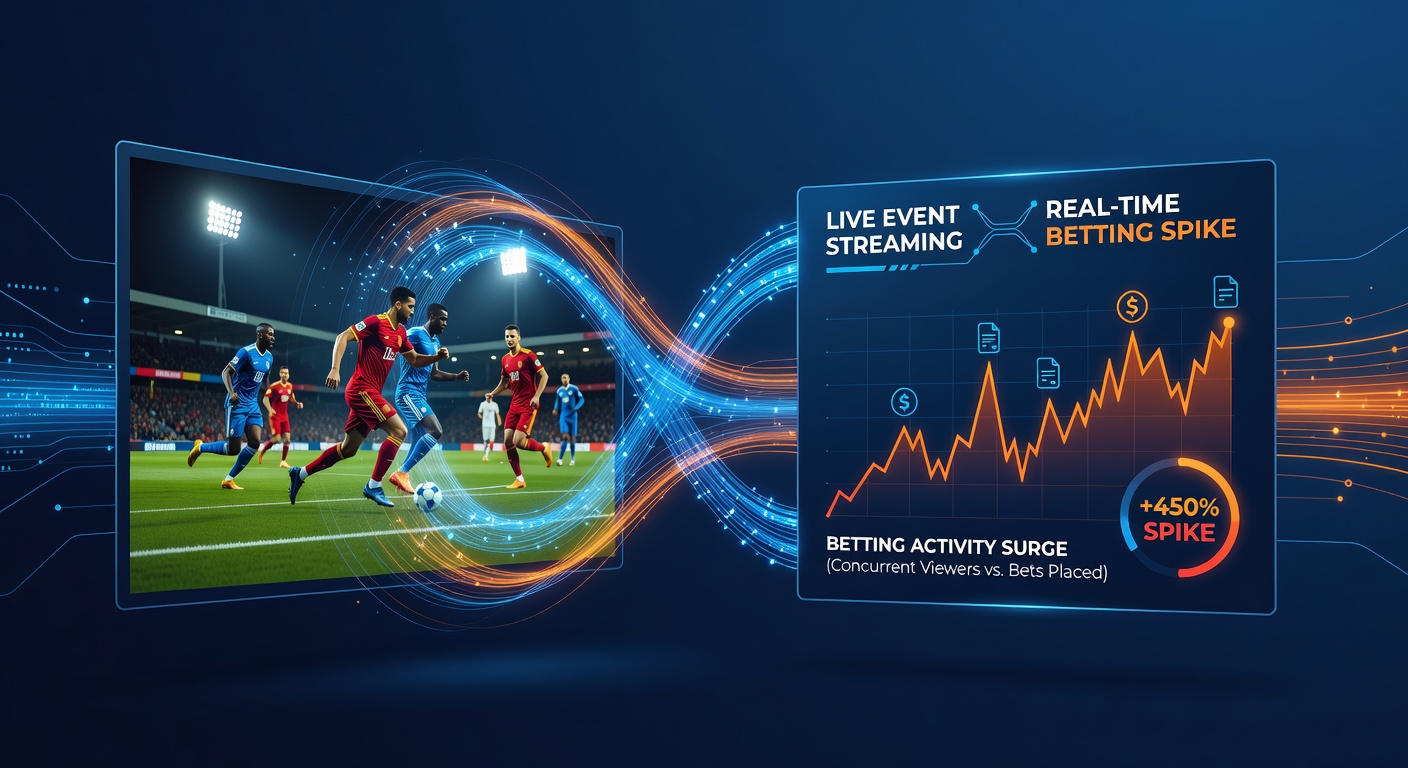 Live sports streaming interface showing real-time betting options during an athletic competition