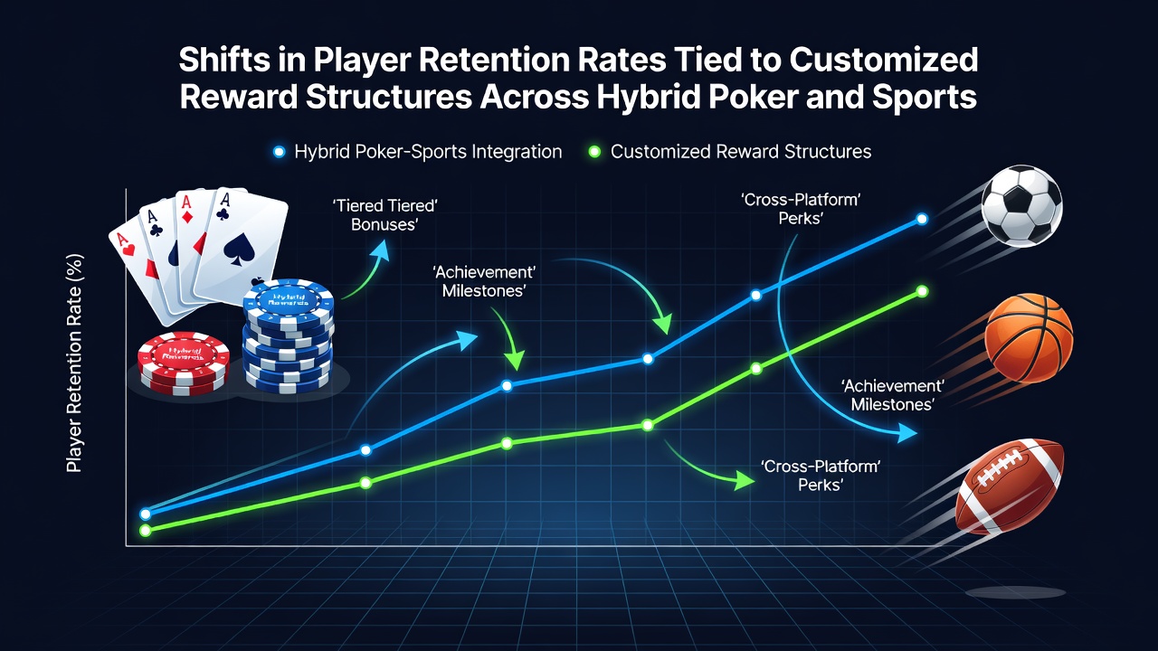 Infographic illustrating player retention metrics across hybrid platforms with customized rewards in 2026