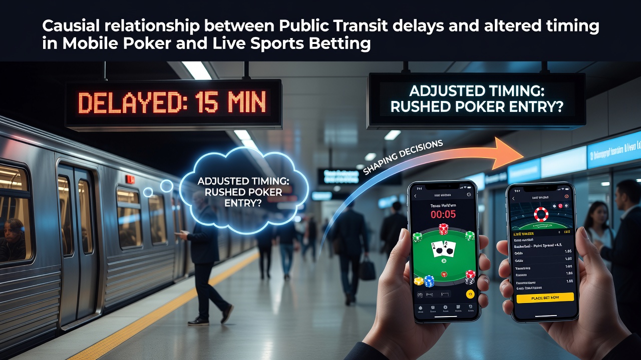 Urban commuters checking mobile devices while waiting for delayed public transit during evening rush hour