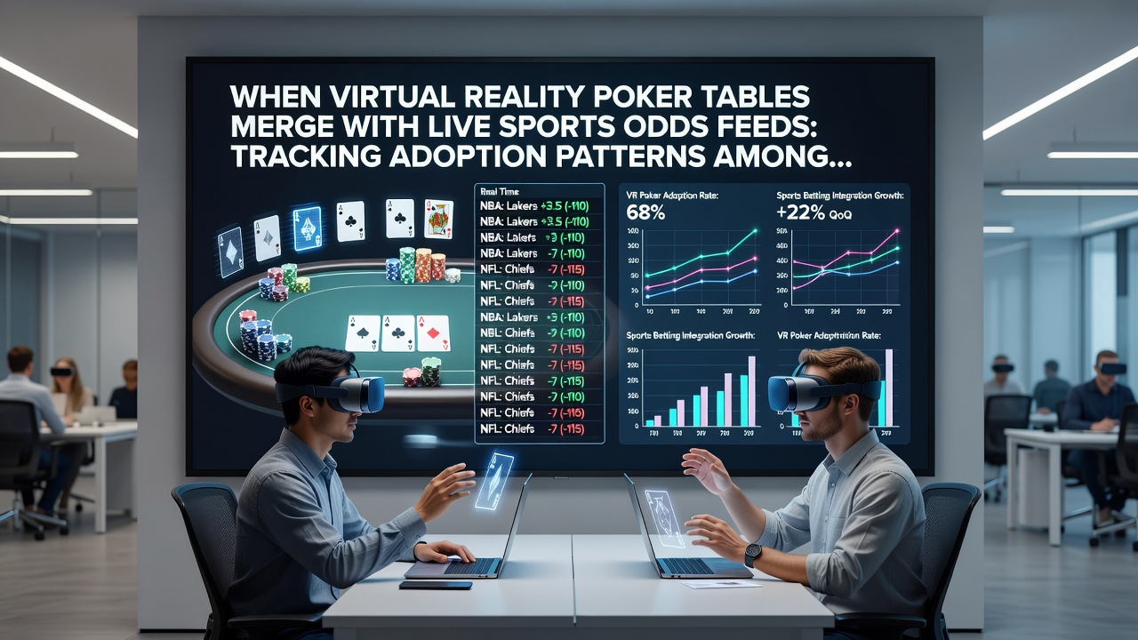 Niche player groups using VR headsets at integrated poker and sports betting stations